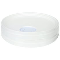 DRAFIDEEP 2Pcs White Plastic Bucket Lid for Reusable Paint Storage Flat Design