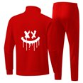 thumbnail image 3 of guisaled Jogger Sets for Men 2 Piece Zip Jackets And Sweatpants Sweatsuits Long Sleeve No Hood Stand Collar Workout Jogging Tracksuit Clearance, 3 of 5