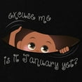 thumbnail image 2 of CafePress - Funny Peeking Baby Maternity January Maternity T S - Maternity Dark T-Shirt, 2 of 3