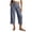 Navy, variant on Nmnitkp Women's Gingham Plaid Capri Pants with Pockets Drawstring Elastic Waist Straight Leg Casual Summer Cropped Trousers for Beach Lounge Daily Errands Wear Navy,S
