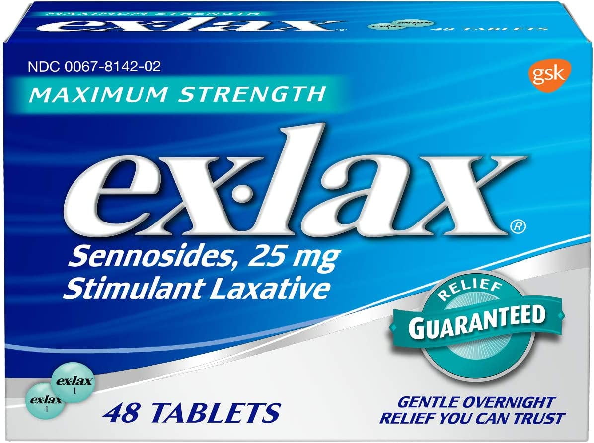 exlax Maximum Strength Stimulant Laxative Constipation Relief Pills