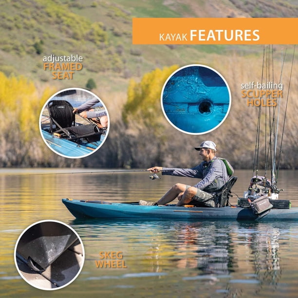Lifetime Yukon Angler 11 ft. 6 in. Sit-on-Top Comfort Fishing