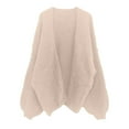 thumbnail image 4 of Bibifish Womens Cardigan Sweaters Oversized Open Front Long Sleeve Sweaters Fall Winter Solid Color Soft Streetwear Knit Outerwears, 4 of 5