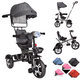 thumbnail image 1 of Triciclo para Niños JOYKOO Evolutivo Asiento giratorio 360 luz sonido gris, 1 of 7