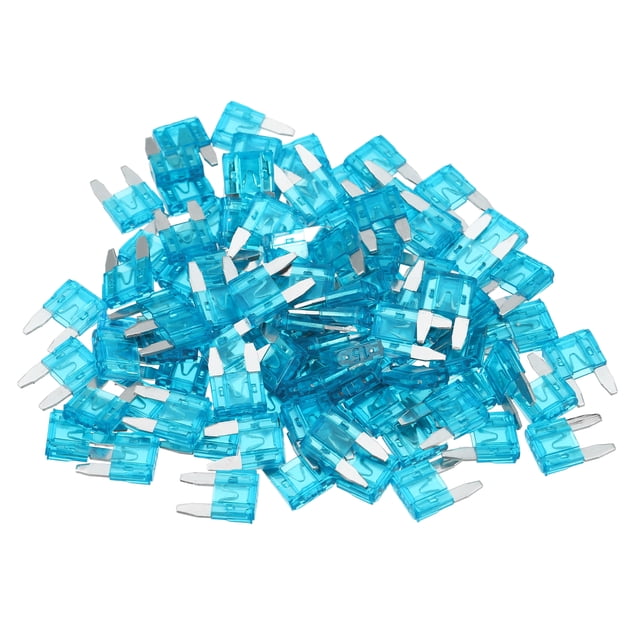 Unique Bargains 100 Pcs Mini 15AMP APM/ATM Universal Car Blade Style Fuses Short Circuit Protection for Car Boat Truck