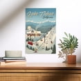 thumbnail image 2 of Lantern Press 12x18 Inch Premium Wood Sign, Ready to Hang Wall Decor, Lake Tahoe, California, Retro Ski Resort, 2 of 4