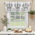 thumbnail image 3 of Crown Retro Window Valance Curtain Simple Style Rod Pocket Short Curtain for Living Room, Bedroom & Kitchen Window Decor 60x18in, 3 of 8