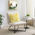 thumbnail image 4 of Outdoor Waterproof Pillow Covers Pack of 2, Summer Watercolor Yellow Lemon Slice Decorative Throw Pillowcases Cushion Covers for Garden Patio Tent Sofa Couch, 16x16 inch, 4 of 8