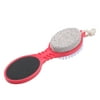 Unique Bargains Multi Purpose 4 in 1 Foot File with Foot Scrubber Removes Dead Skin Pedicure 1 Pc Pink