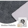 thumbnail image 3 of Alfombra de baño con base antideslizante, alfombra de baño curva de microfibra gris ideal para suelos con calefacción, suave y cómoda, adecuada para zonas de ducha y esquinas, 3 of 5