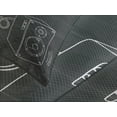 thumbnail image 4 of Ambesonne Guitar Quilted Bedspread Set 3 Pcs, Love Rock Music Sketch, Queen Size, Charcoal Grey White, 4 of 5