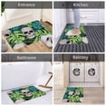 thumbnail image 5 of Vsdgher Skull and Palm Leaves print Flannel Anti-Slip Floor Mat Comfort Mat Floor Carpet for Decor, Non-Slip, Home, Office, Laundry, Durable, 5 of 5