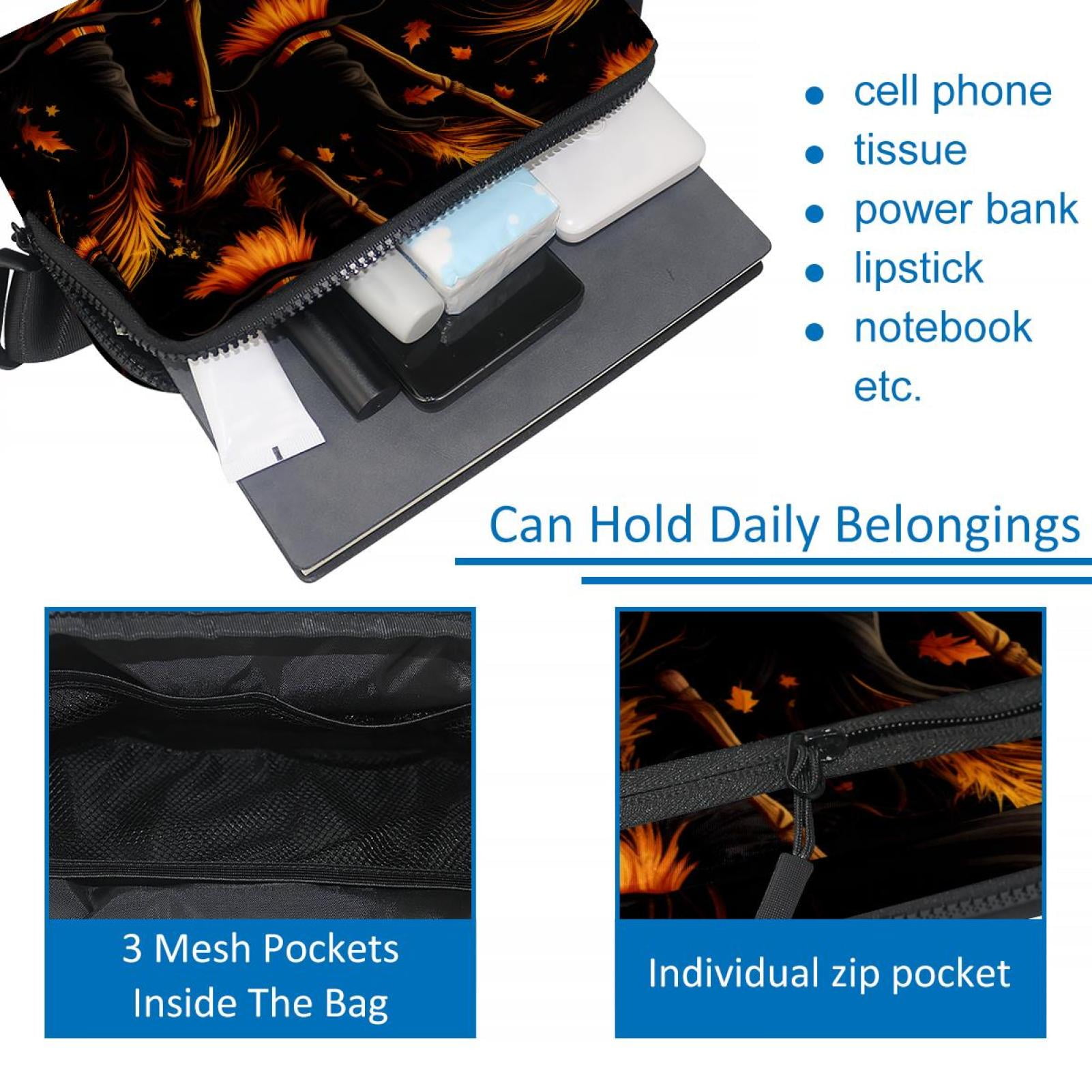 Halloween broomsticks Adjustable Lightweight Unisex Waist Bag Running Belt with Extension Strap Money Belt Holder