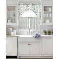 thumbnail image 3 of Green Grey Botanical Swag Curtains for Living Room/Bedroom Windows, Spring Floral Summer Farmhouse Kitchen Curtains and Valances Set 36 Inch Length, Light Filtering Swags Valance Curtain Panels, 3 of 5