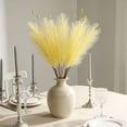 thumbnail image 6 of RYDCOT 1Pcs Colorful Faux Pampas Grass, Fluffy Artificial Bulrush Branches Boho Decor, Filler Tall Pampas Grass Reed Fluffy Stems for Living Room Wedding Decoration, 6 of 6