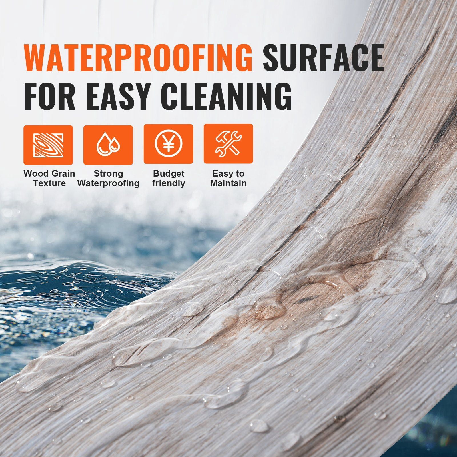 Self Adhesive Vinyl Floor Tiles 36 x 6 Inch 36 Tiles 0.62mm Thick Peel and Stick Vintage Wood Grain DIY Flooring for Kitchen Dining Room Bedroom Bathroom Easy Home Decor