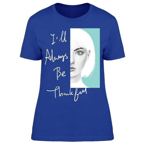 Slogan And White Hair Girl Face T-Shirt Women -Image by Shutterstock, Female Small
