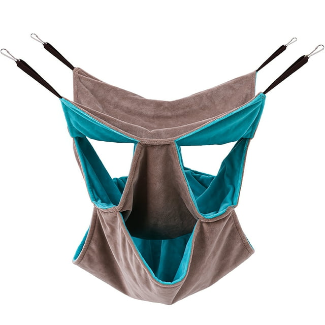Greeniant Mascota colgante hamaca pelusa suave exquisita con 4 cintas de fijación ganchos jaula escondite rata túnel mascota casa cueva para Suministros para perros No.1 Greeniant PT001604-01