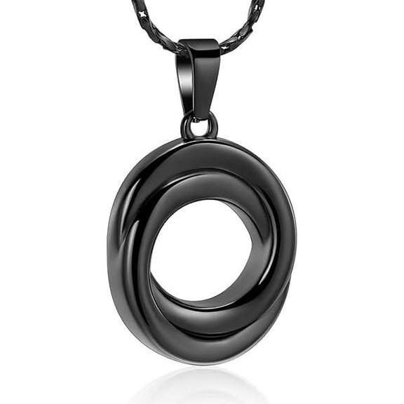 Circle of Life Eternity Urn Necklace Cremation Jewelry Pendant Necklaces for Ashes Memorial Keepsakes Jewelry for Women Men