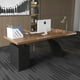 thumbnail image 3 of Modern Reception Office Desks Storage Vanity Wooden Bureau Office Desks Reading Keyboard Scrivania Ufficio Lavoro Room Furniture My Lux Decor Round, 3 of 8