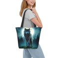 thumbnail image 2 of Salouo Wolf for Shoppers Tote for Women Foldable Handbags with Big Capacity Casual One-Shoulder Shopping Bag Hobo Bags Fit for Office/Shopping/Park, 2 of 6