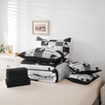 thumbnail image 5 of Homewish Cartoon Ice Hockey Twin Bedding Sets 7-Piece for Teens, Sports Lover Bedding Comforter Set, Grey Buffalo Plaid Reversible Sheet Sets, Microfiber Bedroom Decor, 5 of 7