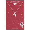 thumbnail image 2 of Unwritten Initial (“r”) & Cubic Zirconia Silver-Plated Charm Pendant Necklace, 2 of 4