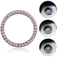 thumbnail image 1 of ORUYROP Crystal Rhinestone Car Bling Ring Emblem Sticker, Bling Car Accessories for Auto Start Engine Ignition Button Key & Knobs, Bling for Car Interior, Unique Gift for Women (Pink), 1 of 5
