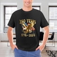 thumbnail image 4 of LAOLIUSN America 250 Years 1776–2026 Eagle Flag Graphic T-Shirt for Independence Day, 100% Cotton, S–4XL, 4 of 5