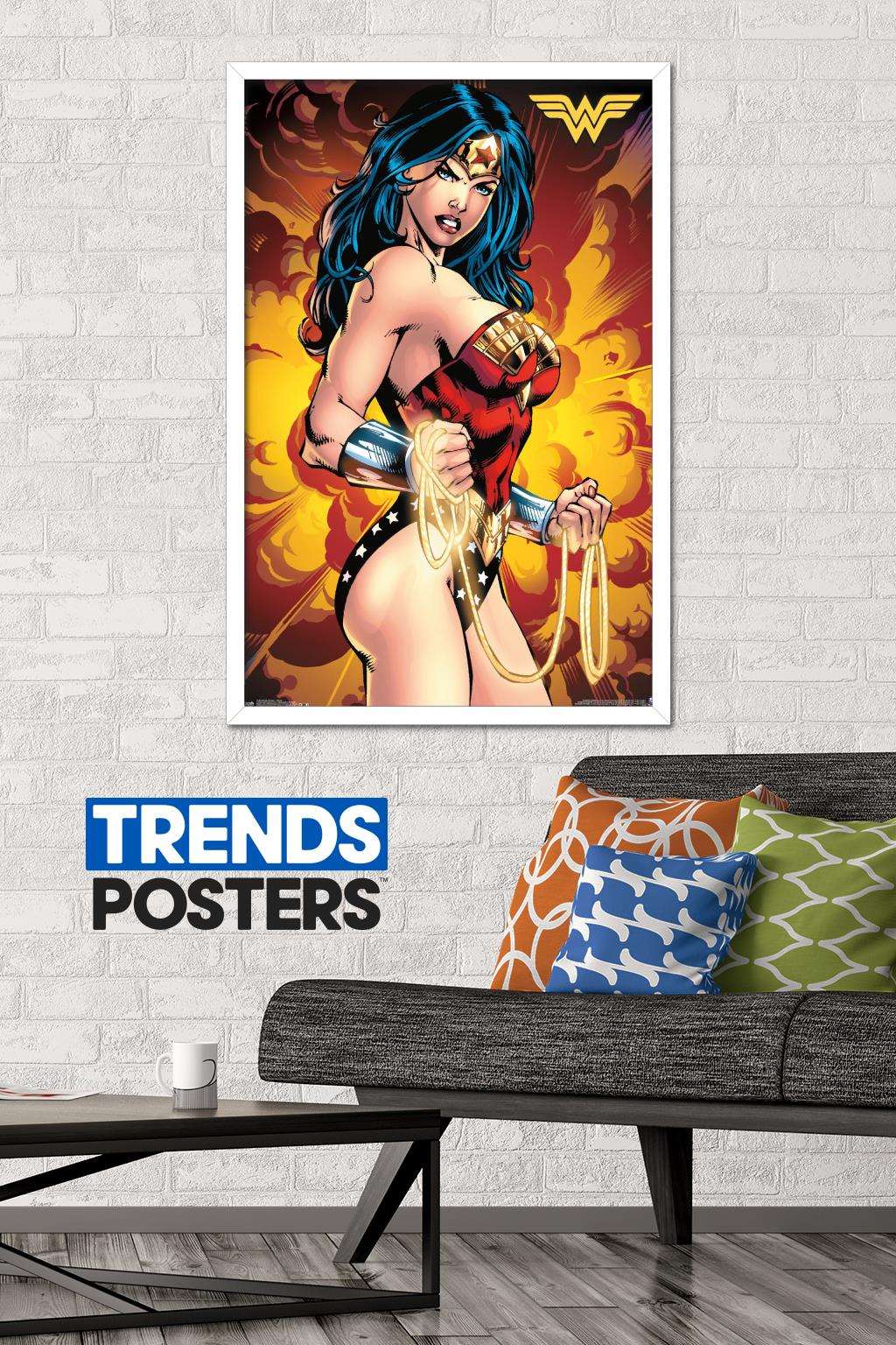 DC Comics - Wonder Woman - Vibrant Wall Poster, 22.375" x 34", Framed