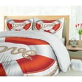 thumbnail image 5 of Ambesonne Romantic Duvet Cover Set, Valentine Love Hearts, 2-Calking, Orange White Cream, 5 of 7
