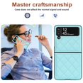 thumbnail image 4 of K-Lion Case Compatilble with Samsung Galaxy Z Flip 3 6.7" 2021, Heavy Duty Protective PU Leather Surface Diamond Pattern Luxury Fashion Drop Resistant Cover For Samsung Galaxy Z Flip 3, Blue, 4 of 9