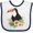 White and Navy, variant on Inktastic Toucan with Hawaiian Flowers Boys or Girls Baby Bib