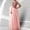 Pink, variant on Womens Maxi Sequin Evening Dress Chiffon V Neck Sleeveless Patchwork Bridesmaid Prom Dresses Elegant Glitter Formal Gowns Beige M
