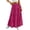 Hot Pink, variant on Summer Skirts for Women High Waist Tiered Ruffle Pleated Boho Maxi Skirt Solid Color Flowy Long Skirt for Beach Vacation