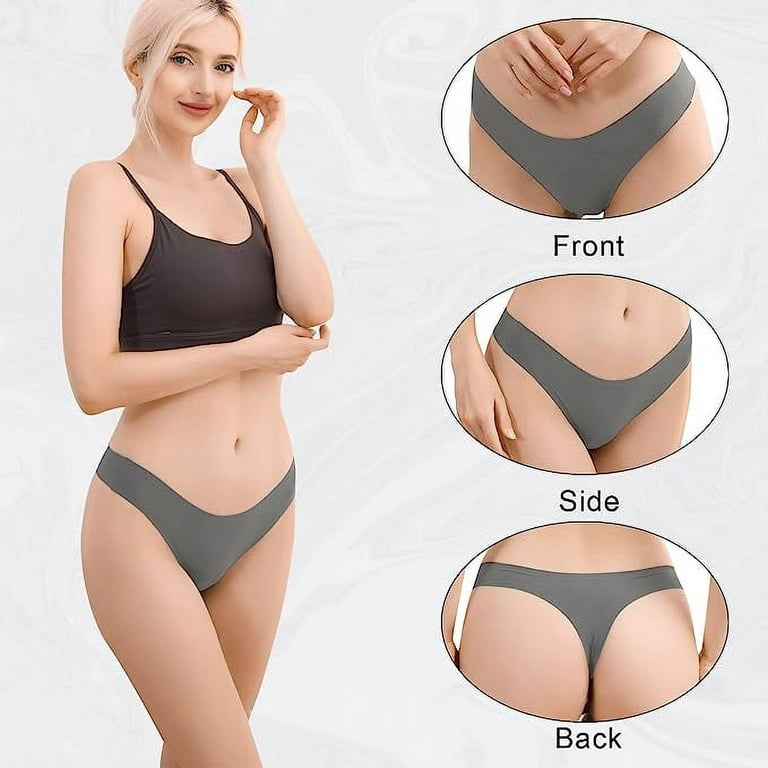 Livona 6 Pack Seamless Underwear for Women- High Cut Cheeky Bikini ,No Show  Panties Sexy Stretch Microfiber Hipster S-XXL : : Clothing, Shoes