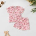 thumbnail image 2 of KEXE Girls Outfits 2T Girls Clothes Toddler Baby Girl Outfits Summer Clothes Infant Spring Short Sleeve Shirt Tops Cute Shorts Set, 2 of 5
