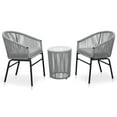 thumbnail image 1 of vidaXL 3 Piece Bistro Set with Cushions PE Rattan Anthracite, 1 of 5