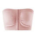 thumbnail image 6 of Vrotazzy Plus Size Front Closure Push Up Wireless Bra Racerback Bandeau Shirt Bust Seamless Daily Comfort, 6 of 7