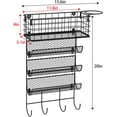 thumbnail image 3 of x-Cosrack Hair Dryer Holder Styling Tool Organizer 4-Shelf Storage Wire Basket with Hook Heat Safe Rack for Wall Mounted/Cabinet Door, Black, 3 of 10