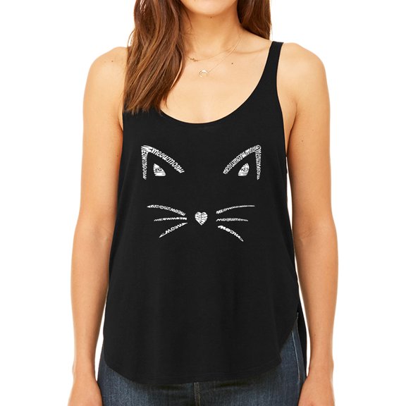 Women's Premium Word Art Flowy Tank Top - Whiskers