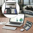 thumbnail image 4 of YSTIANN 12-Digit Solar Dual Power Calculator, Large Display with Folding Cover, Big Buttons for Easy Use, Portable Financial Tool for Office Accounting, Business & School WJ85-4876, 4 of 7