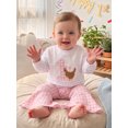 thumbnail image 5 of Cjfdfy Toddler Baby Girls Birthday Outfits First Birthday 1 Chick Embroidery Sweatshirt And Plaid Bell Bottoms Flare Pants Cute One Year Old Birthday Fall Winter Clothes, 5 of 9