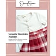 thumbnail image 4 of Jessica Simpson Girls' Skirt Set - 2 Piece Short Sleeve Button Down Blouse and Plaid Skirt (4-12), 4 of 7