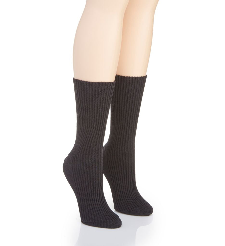 Women's Cottonique M27703 Latex Free Organic Cotton Socks 2 Pack