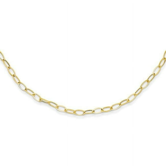Primal Gold 14 Karat Yellow Gold Oval Link Necklace