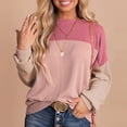 thumbnail image 2 of Bmisegm Femmes Col Montant Manches Longues Sweat-Shirt Décontracté à Fermeture Éclair Rose m, 2 of 3