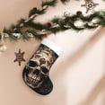 thumbnail image 7 of Rateoe Metal Style Horned Skull Print Christmas Stockings,18 Inch Large Christmas Stockings Decoration Ornaments for Holiday Home Fireplace Indoors, 7 of 7