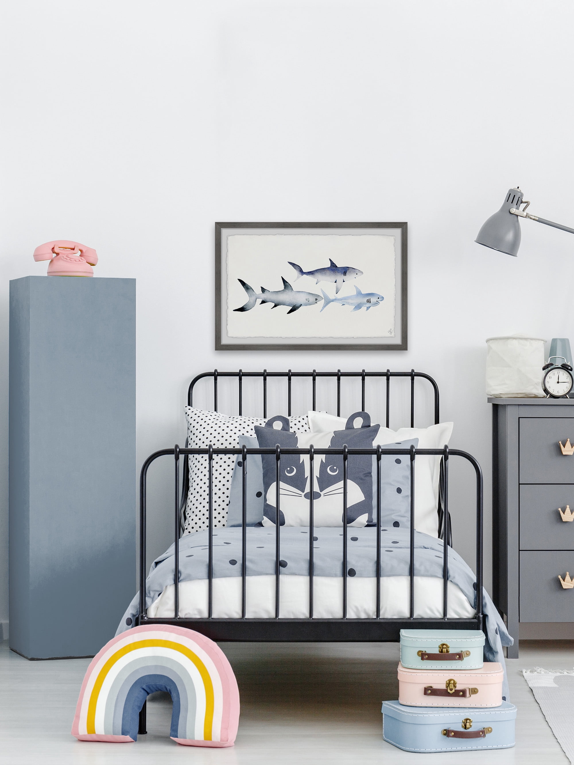 Marmont Hill Follow the Sharks Framed Wall Art