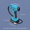 thumbnail image 2 of Cordless Air Compressor Portable Tire Inflation Pump Tyre Inflator Quick Inflation/Automatic Charging and Stopping Preset Tire Pressure 21V 7500mah Battery for Car Motorcycle Bicycle Tires Ball, 2 of 9